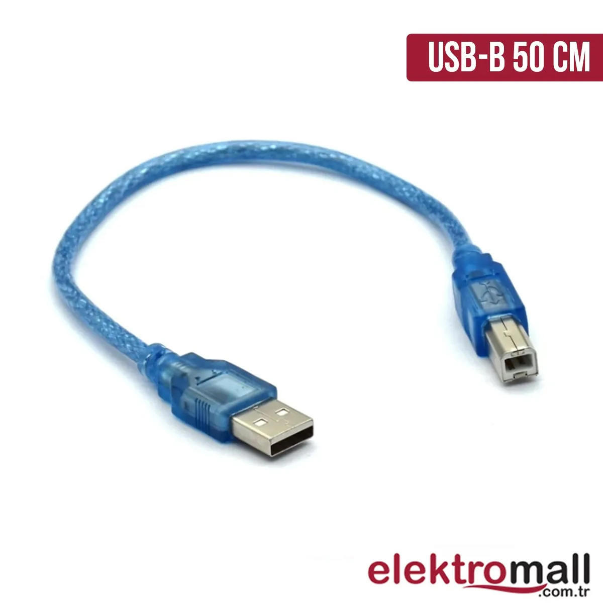 Arduino Uno - Mega Usb B Tipi Kablo 50Cm Usb Yazıcı Kablosu