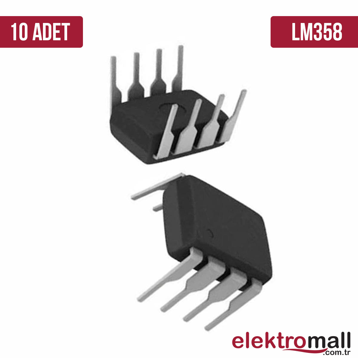 LM358 DIP-8 Entegre - 10 Adet