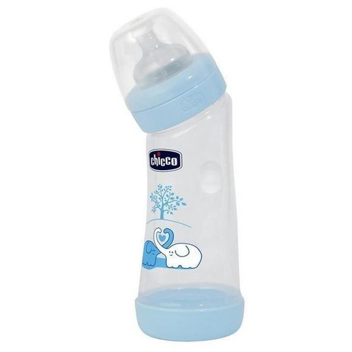 TRENDICO Chicco Eğimli Biberon 250 ml - Mavi