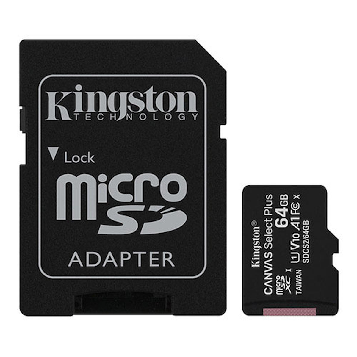 SDCS2/64GB 64GB microSDXC Canvas Select Plus 100R A1 C10 Card