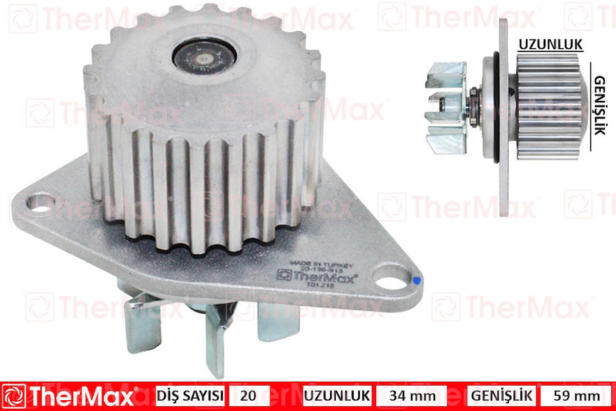 THERMAX Devirdaim P106 I-Iı-206-Partner-Berlingo-C15-Saxo-Xsara 96 1.4 Pa628 T