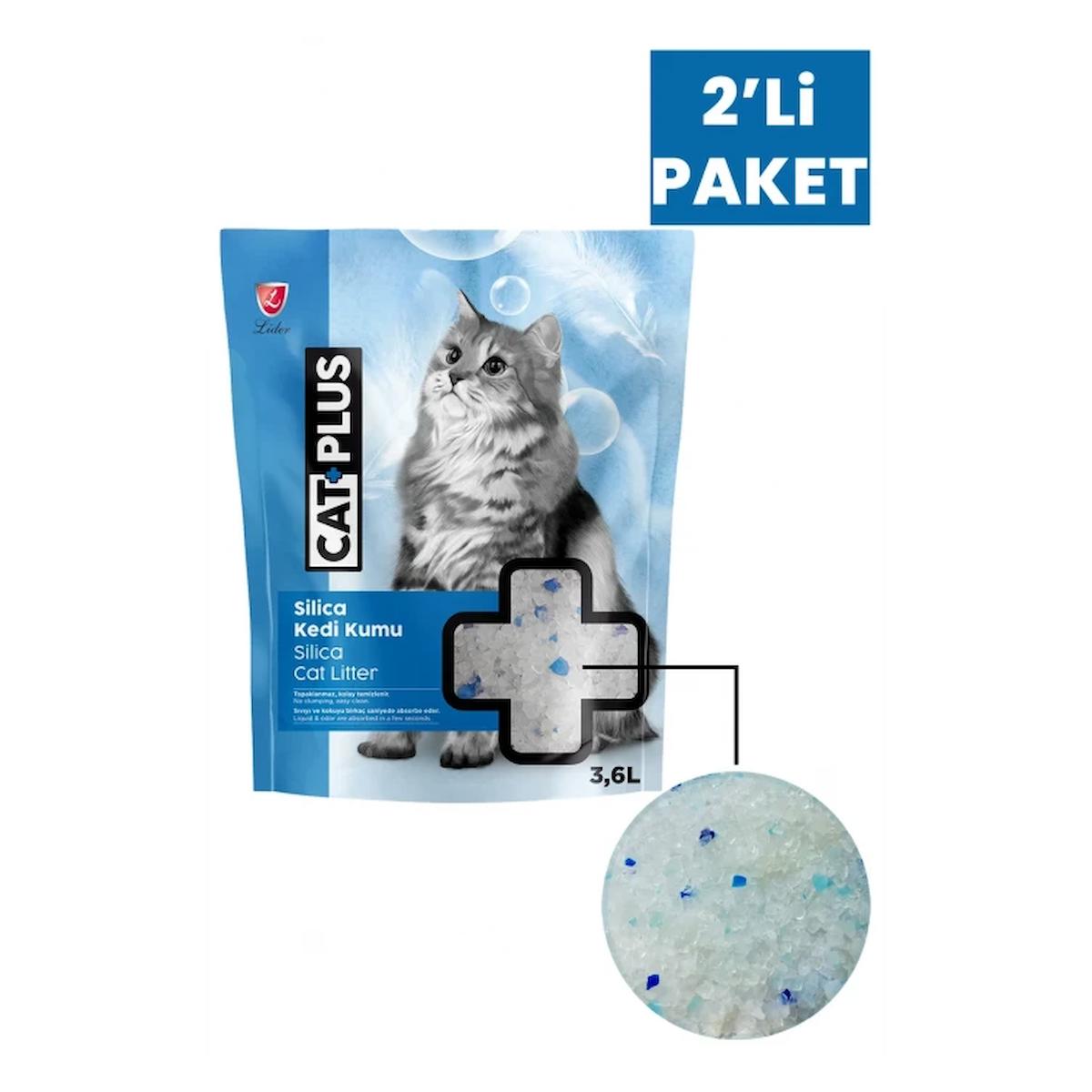 CatPlus Kristal Kedi Kumu 3,6 Lt x2 Adet