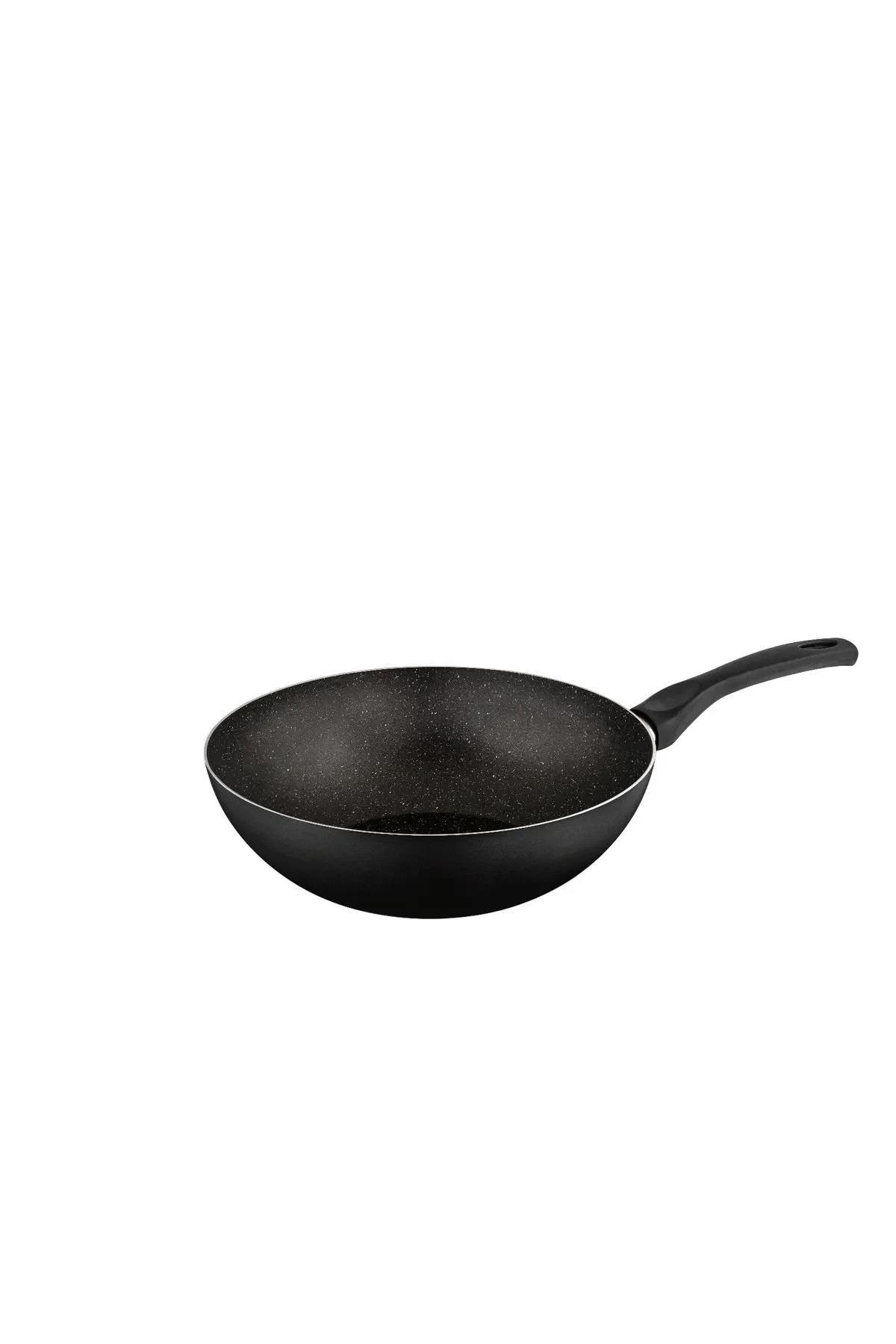 Ragnar 28 cm Wok Tava Granit Yanmaz Yapışmaz Tava Pfoa Içermez Granit Büyük Tava