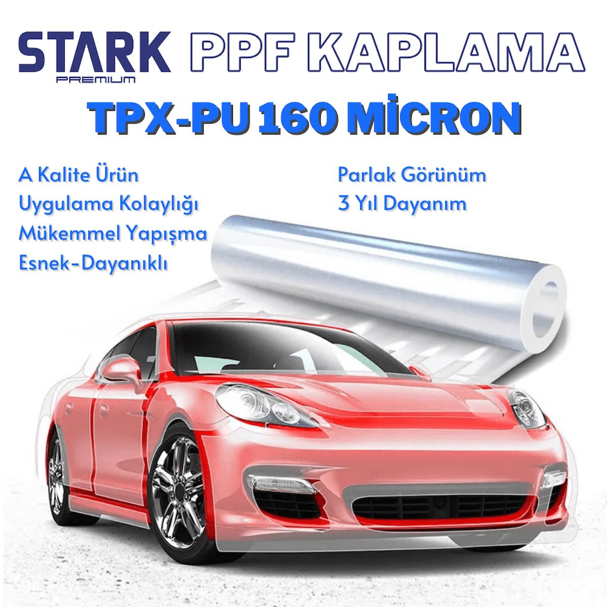 Stark PPF-TPX PU Şeffaf Araç Boya Koruma Kaplama 160 Micron 15 Mt