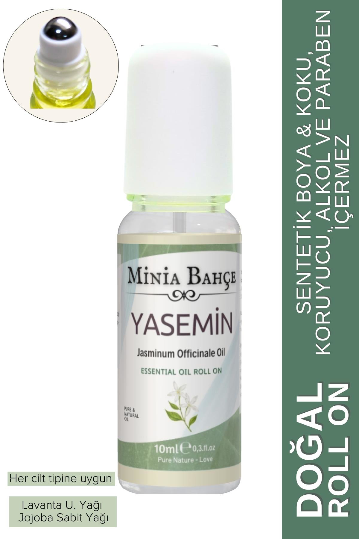 Doğal Roll on, Yasemin Uçucu Yağı, Jojoba yağı. 10ml