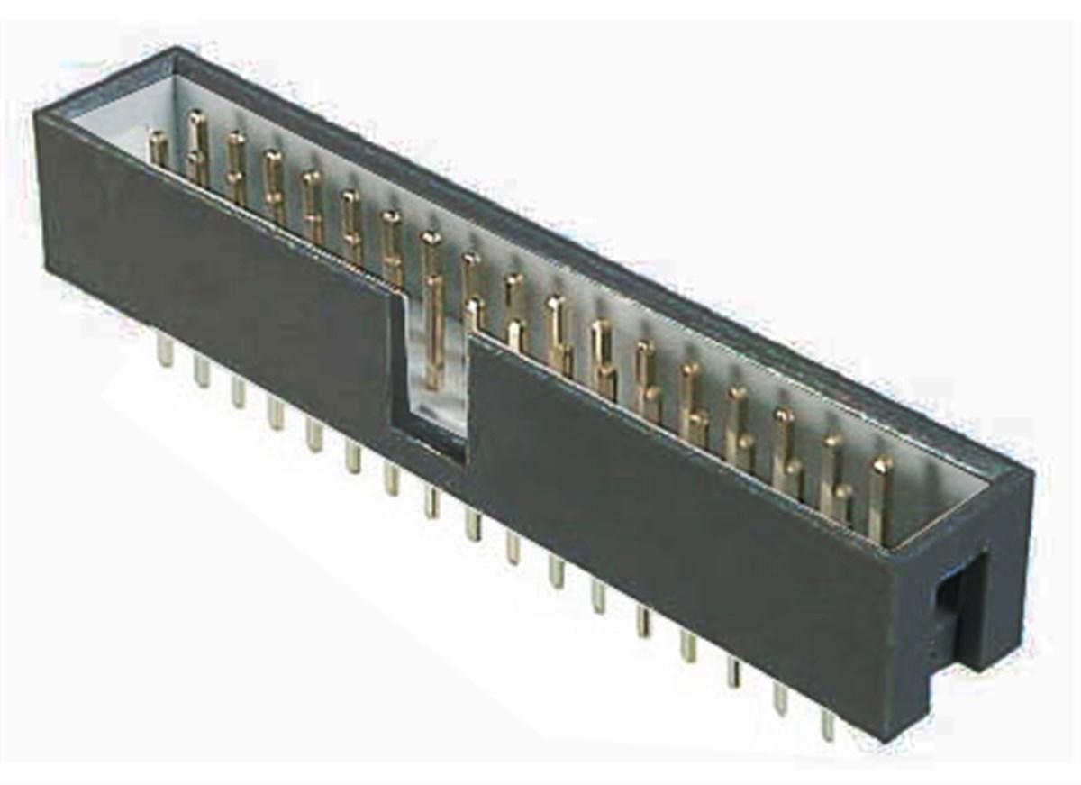 PCB Konnektör 34 Pin Erkek Kilitsiz Düz Siyah, Header, 34 contacts, straight, pitch 2.54mm x 2.54mm Black