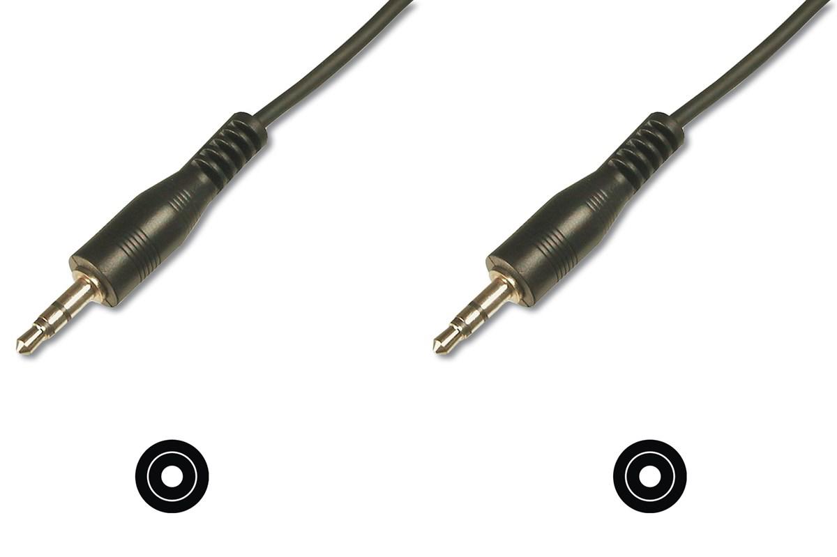 Stereo Ses Kablosu, 3.5 mm erkek - 3,5 mm erkek, 1.50 metre, CCS, 2x0.10/10 zırhlı, siyah renk 