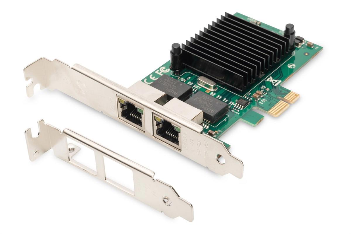 Digitus 2 Port Gigabit Ethernet PCI Express Kart, düşük profil bracket, Intel çip takımı
Digitus Gigabit Ethernet PCI Express Card, 2-port, low profile bracket, Intel chipset