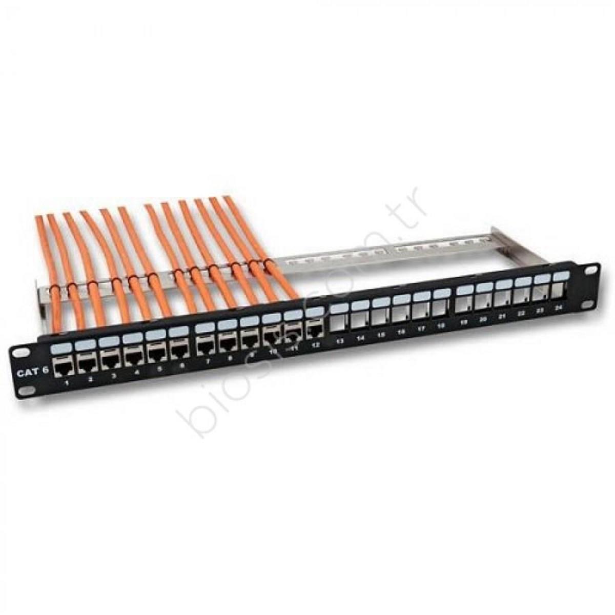 URANIUM U-PMDLR PP-UB24-3824L 24 PORT CAT6 BOŞ PATCH PANEL