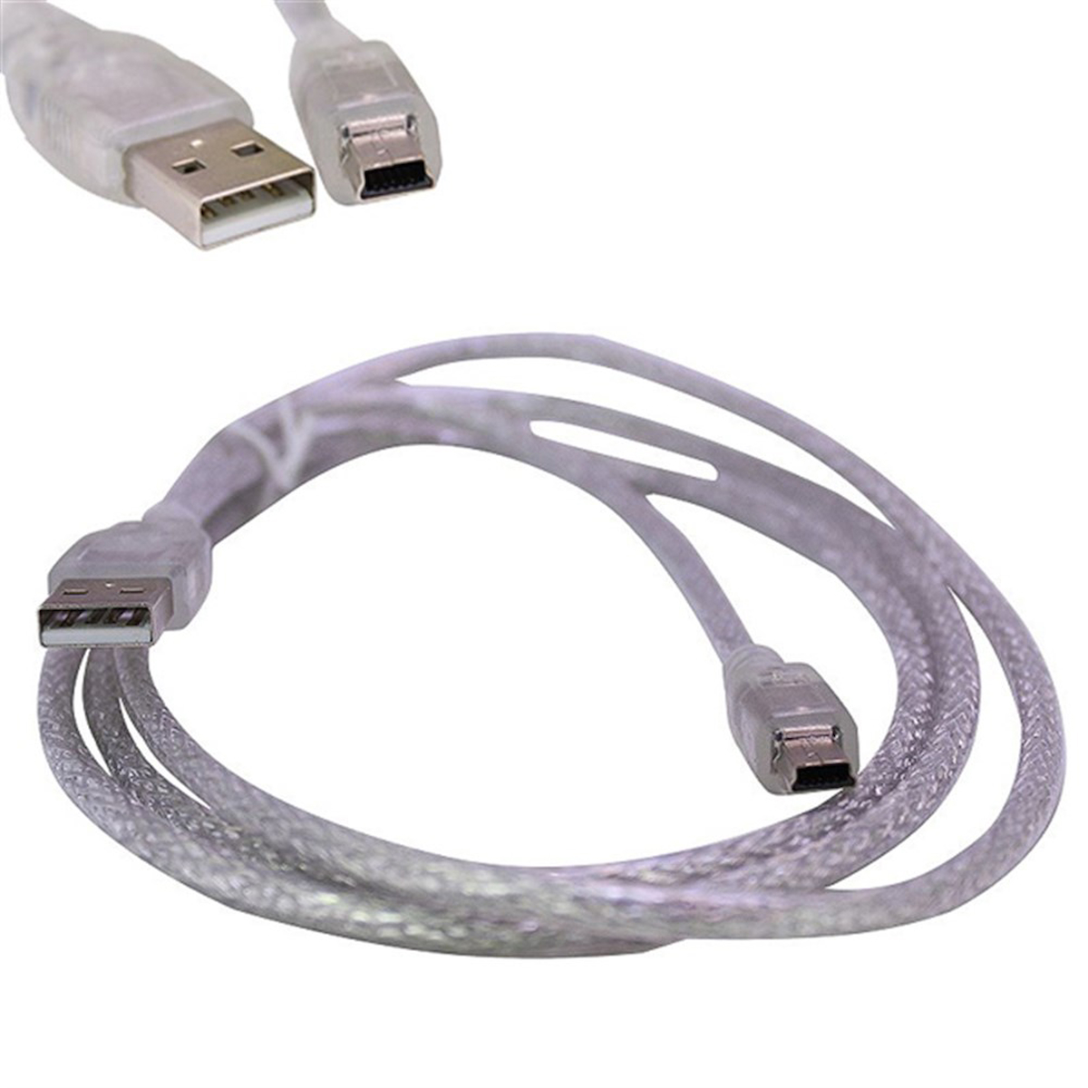 IPOD ŞARJ ALETİ KABLOSU USB 5 PİN GENİŞ 1.5 METRE ŞEFFAF POWERMASTER (11937=8861)