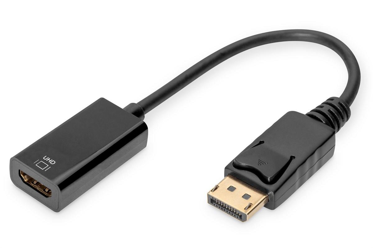 Digitus Aktif DisplayPort  HDMI Adaptörü / Çeviricisi, DP Erkek  HDMI Tip A Dişi, HDMI 2.0, kilit mekanizmalı, kablolu, 0.2 metre
Digitus Active DisplayPort Adapter / Converter, DP to HDMI type A M/F, 0.2m, w/lock, HDMI 2.