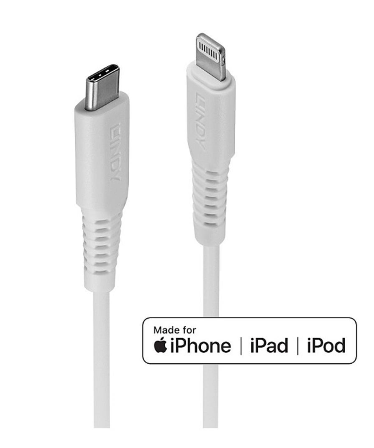 iPod®, iPhone®, iPad® için USB Senkronizasyon ve Şarj Kablosu, Lightning Konektörlü, USB 2.0 Tip C Erkek  Lightning C94 Erkek, 1 metre, Beyaz Renk
1m USB Type C to Lightning Cable, White (USB Type C Male to Lightning Male)

