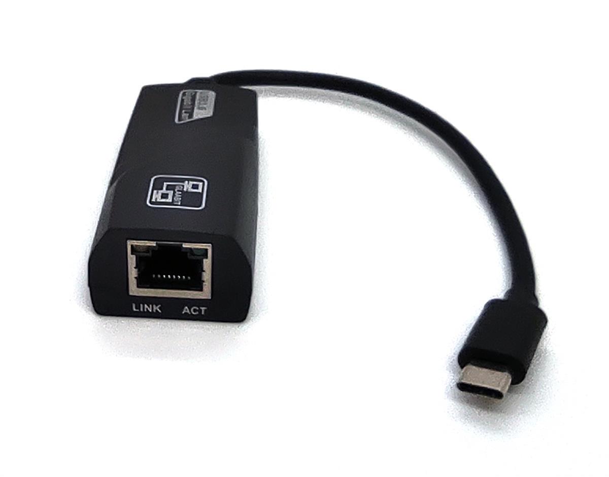 Beek USB Tip C (USB 3.0) Gigabit Ethernet Adaptörü, 1 x 10/100/1000 port, 1 x USB Tip C erkek port (bilgisayar bağlantısı için), çip takımı: REALTEK 8153, 15 cm, siyah renk