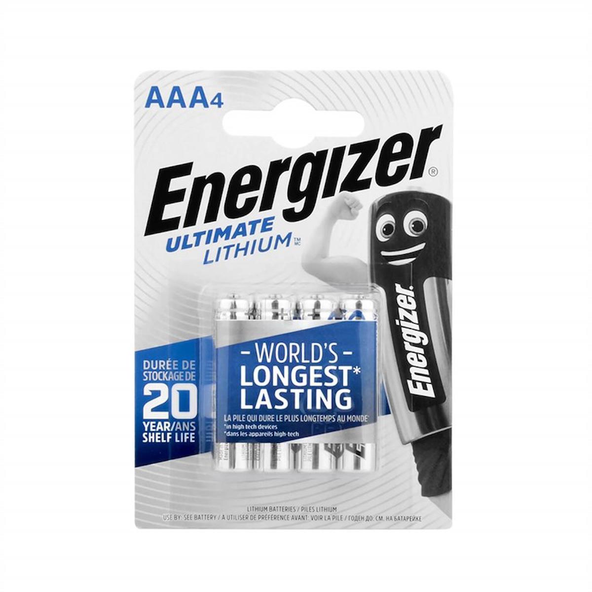 Energizer Ultimate Lithium İnce Kalem Pil AAA 4Lü Blister