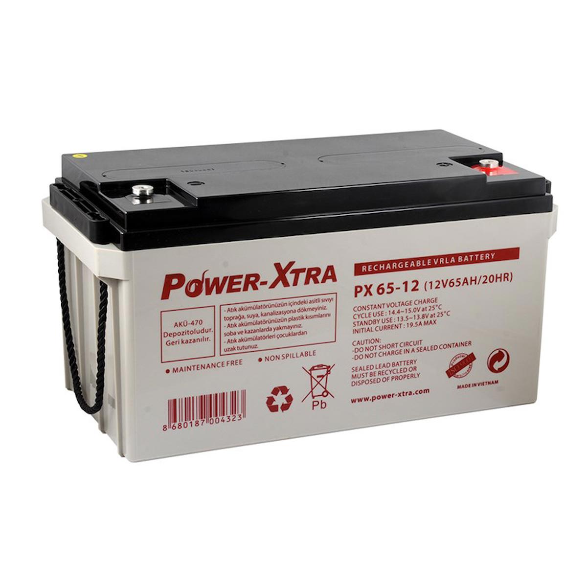 Power-Xtra 12V 65 Ah Bakımsız Kuru Akü