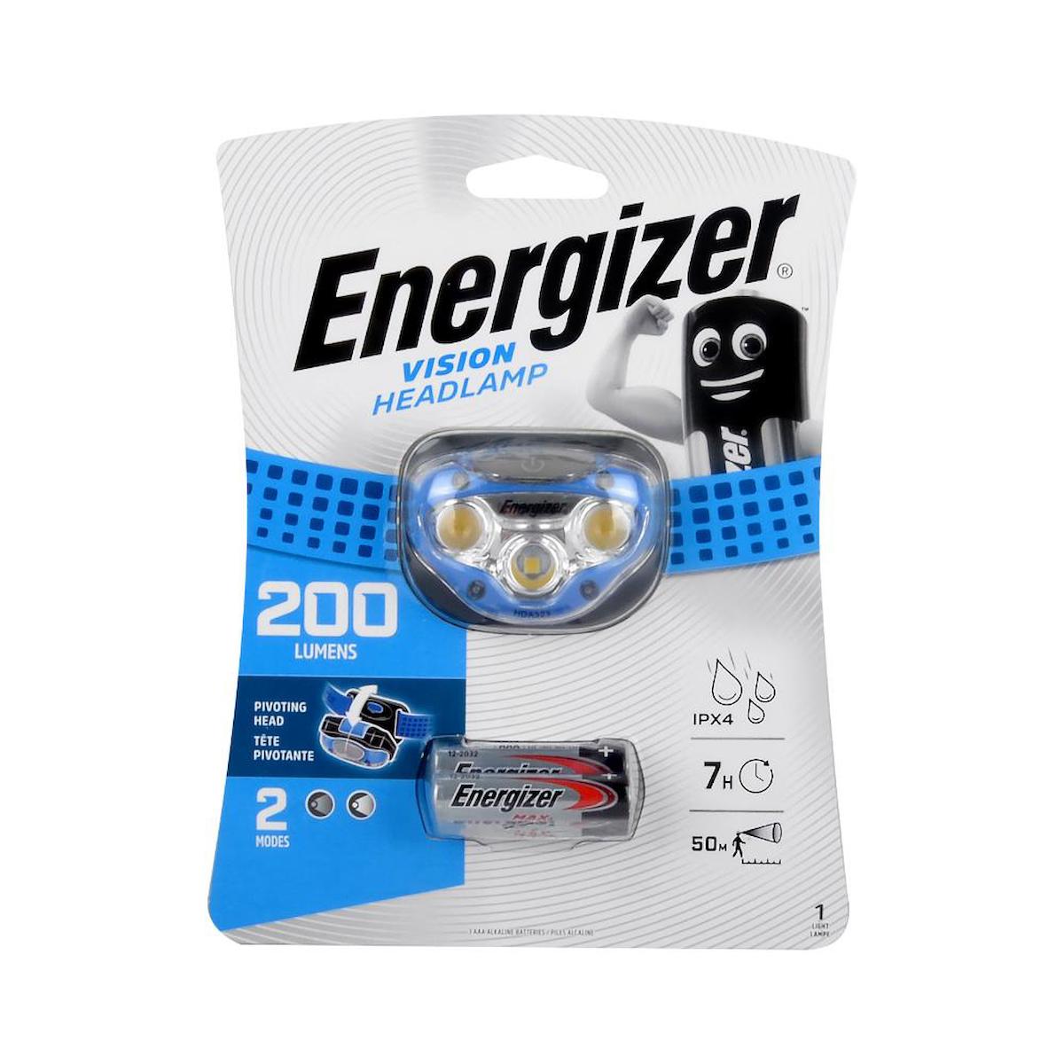 Energizer Vision HL Ledli Kafa Feneri 3xAAA Tray HDA32 200 Lümen