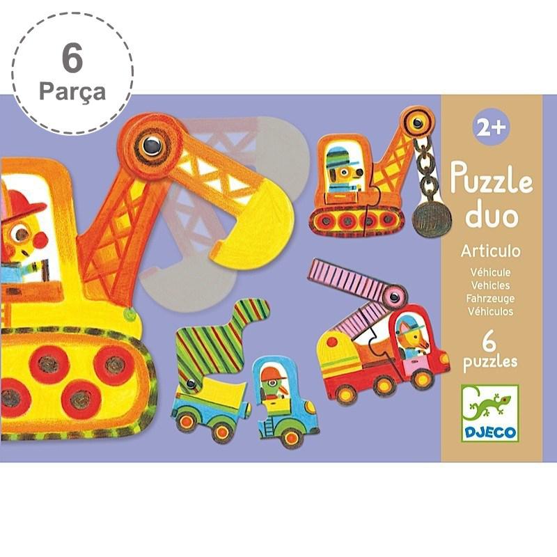 Djeco İkili Puzzle - Vehicles