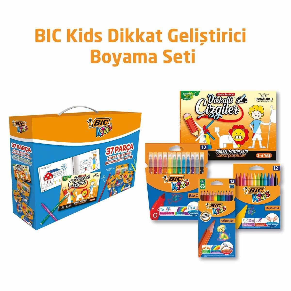 Bic Kids 37 Parça Dikkat Geliştirici Boyama Seti