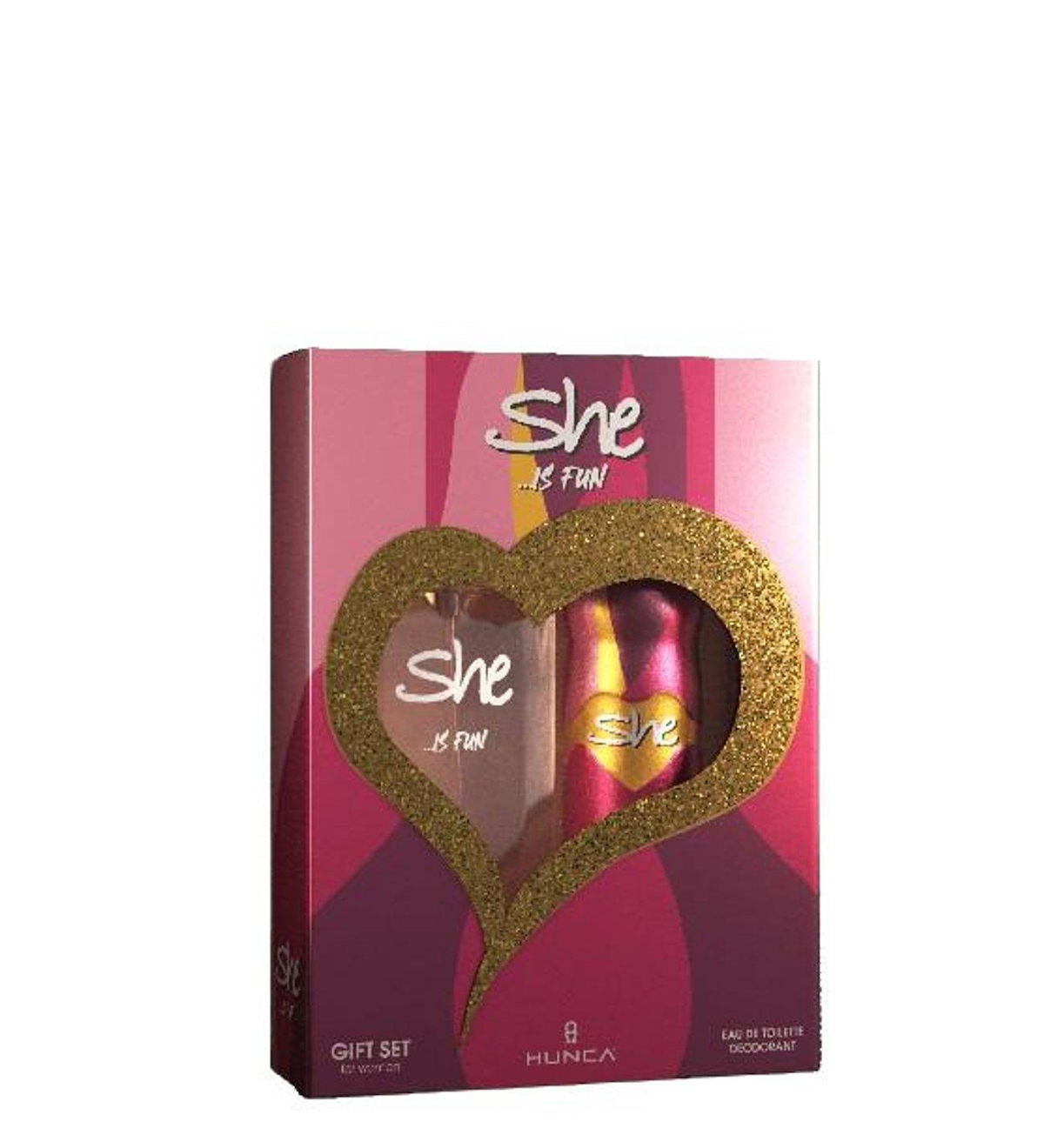 She Is Fun Kadın Parfüm Seti EDT 50 ml + Deodorant 150 ml