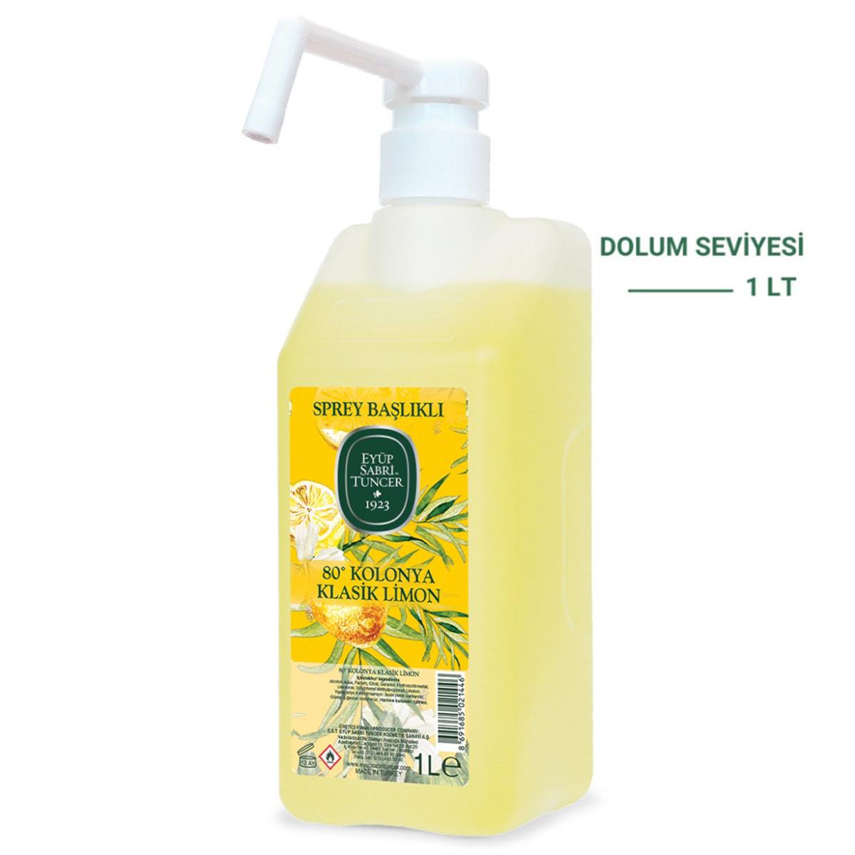 Klasik Limon Kolonyası 1 lt - Sprey Başlıklı