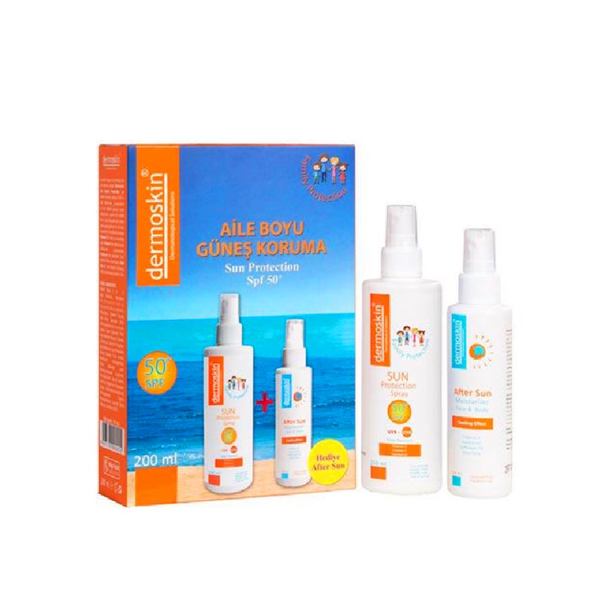 Dermoskin Sun Protection SPF 50+ 200 ml After Sun 100 ml Hediyeli