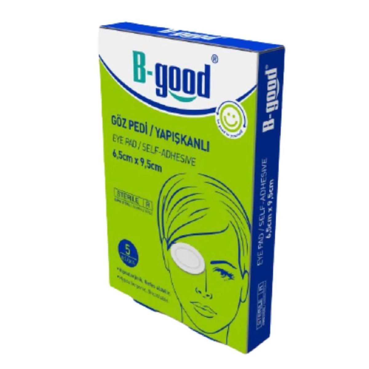 B-Good Steril Göz Pedi Yapışkanlı 6,5x9,5 cm 5'li