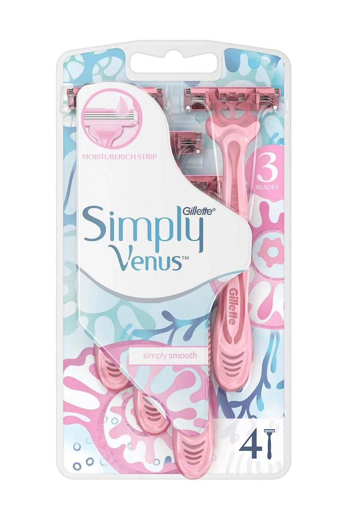 Gillette Venus Simply 3 Blister Bıçak 4'lü