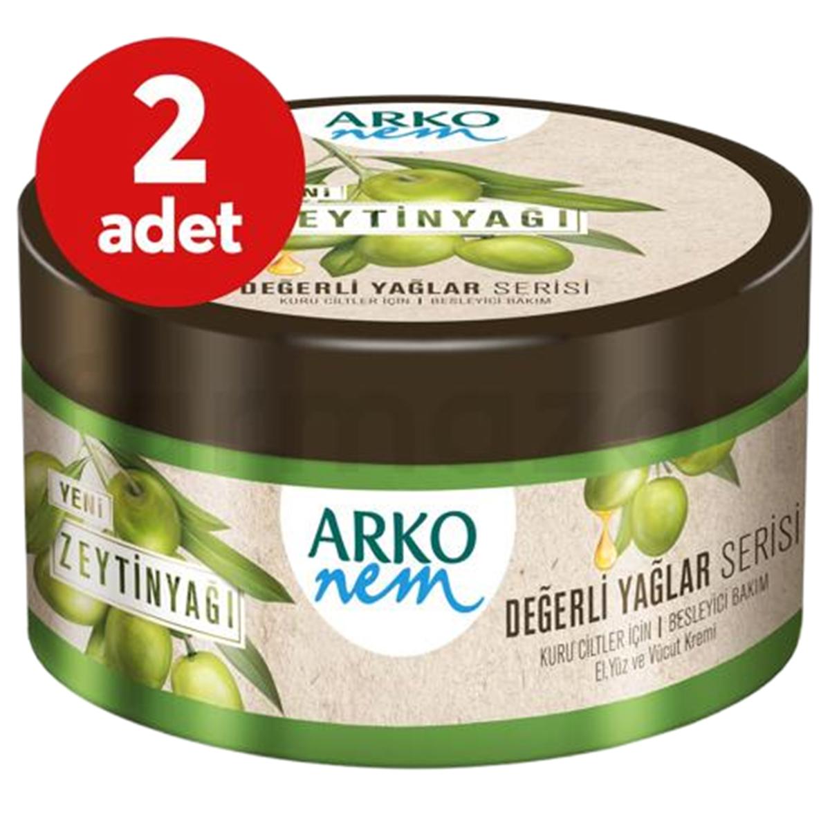 Arko Değerli Yağlar Zeytinyağlı Krem 250 + 250 ml Hediyeli