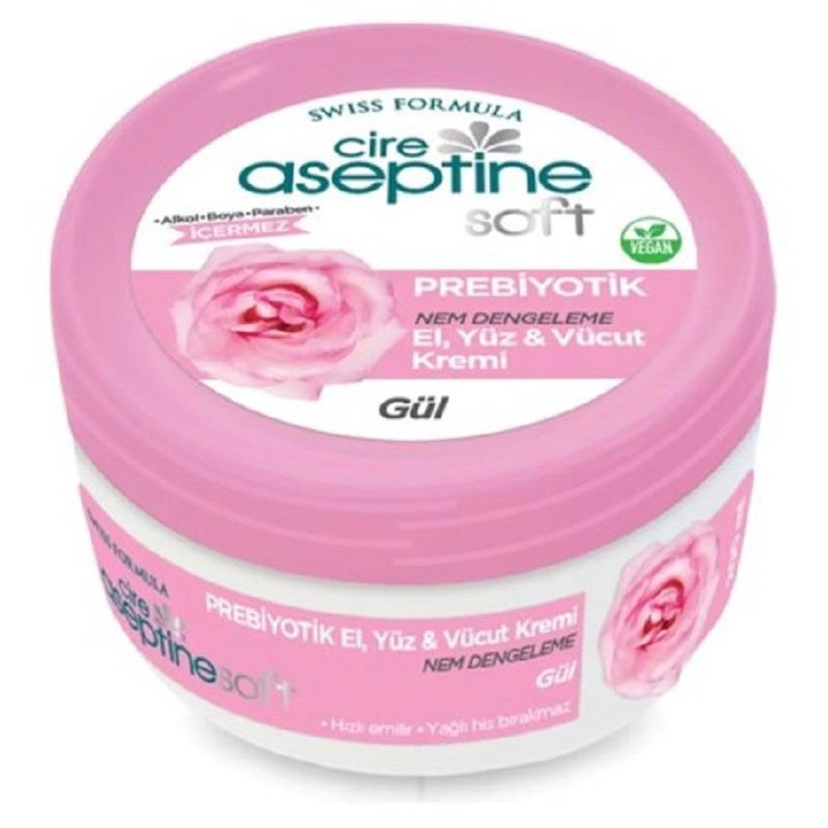 Cire Aseptine Soft Gül Prebiyotik Nemlendirici Bakım Kremi 200 ml