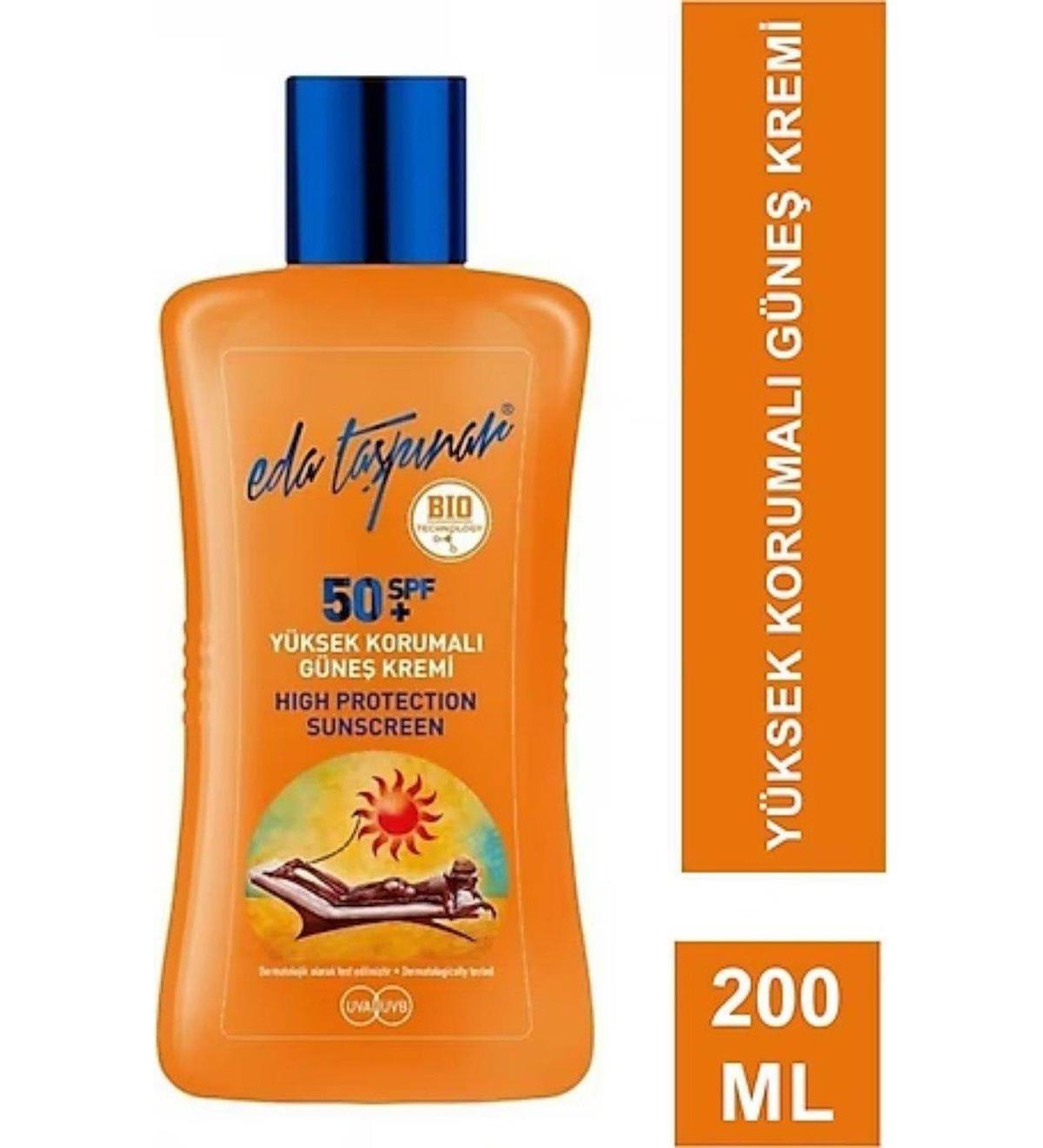 Eda Taşpınar Yüksek Koruma SPF50 Güneş Kremi 200 ml