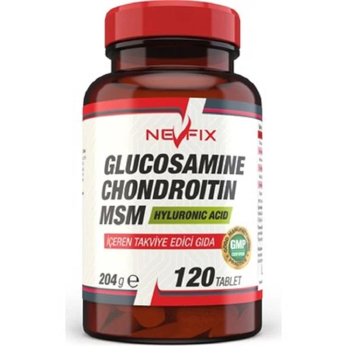 Nevfix Glucosamine Chondroitin MSM Hyaluronic Acid 120 Tablet