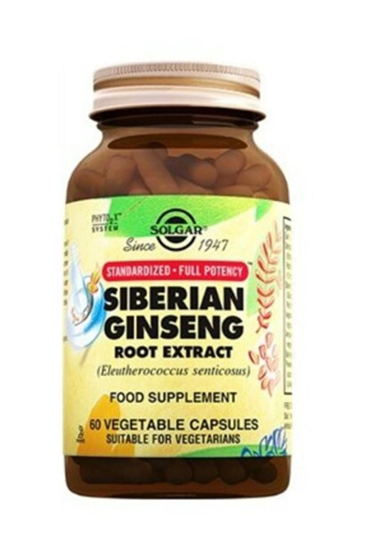 Solgar Siberian Ginseng Root Extract 60 Kapsül