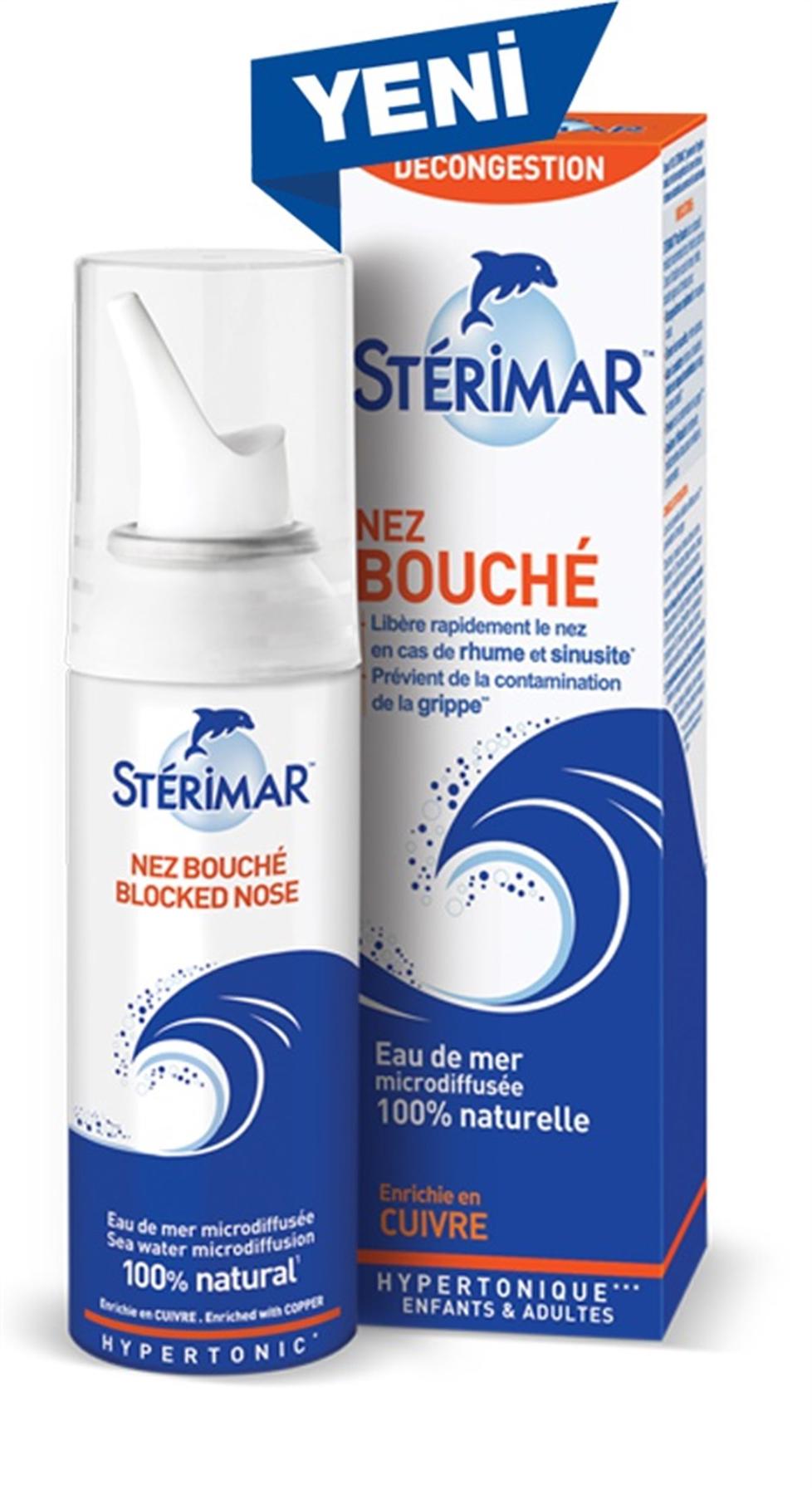 Sterimar Burun Spreyi Blocked Nose Hipertonik 100 ml