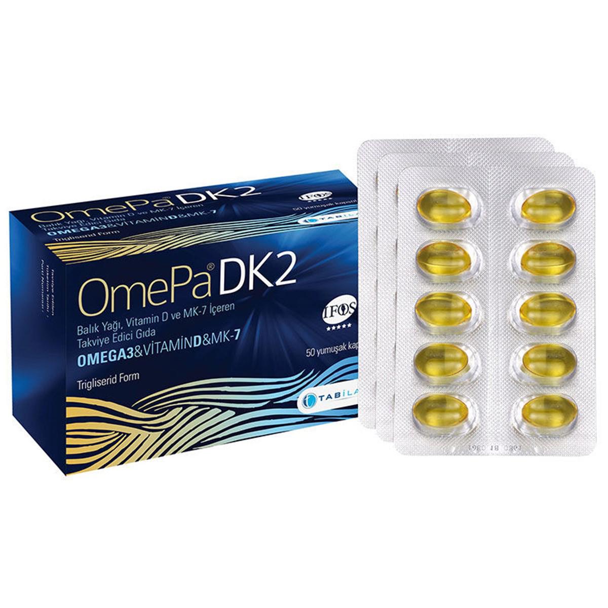 Omepa DK2 Omega 3 & Vitamin D & MENAQ7 50 Yumuşak Kapsül