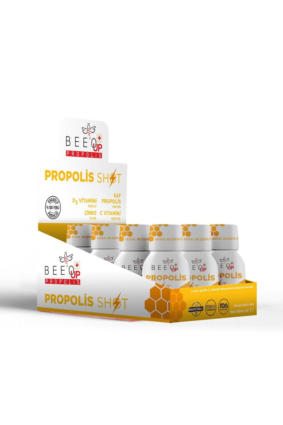 Bee'o Up Propolis Çinko+D3+C Shot 50 ml - 12 Adet