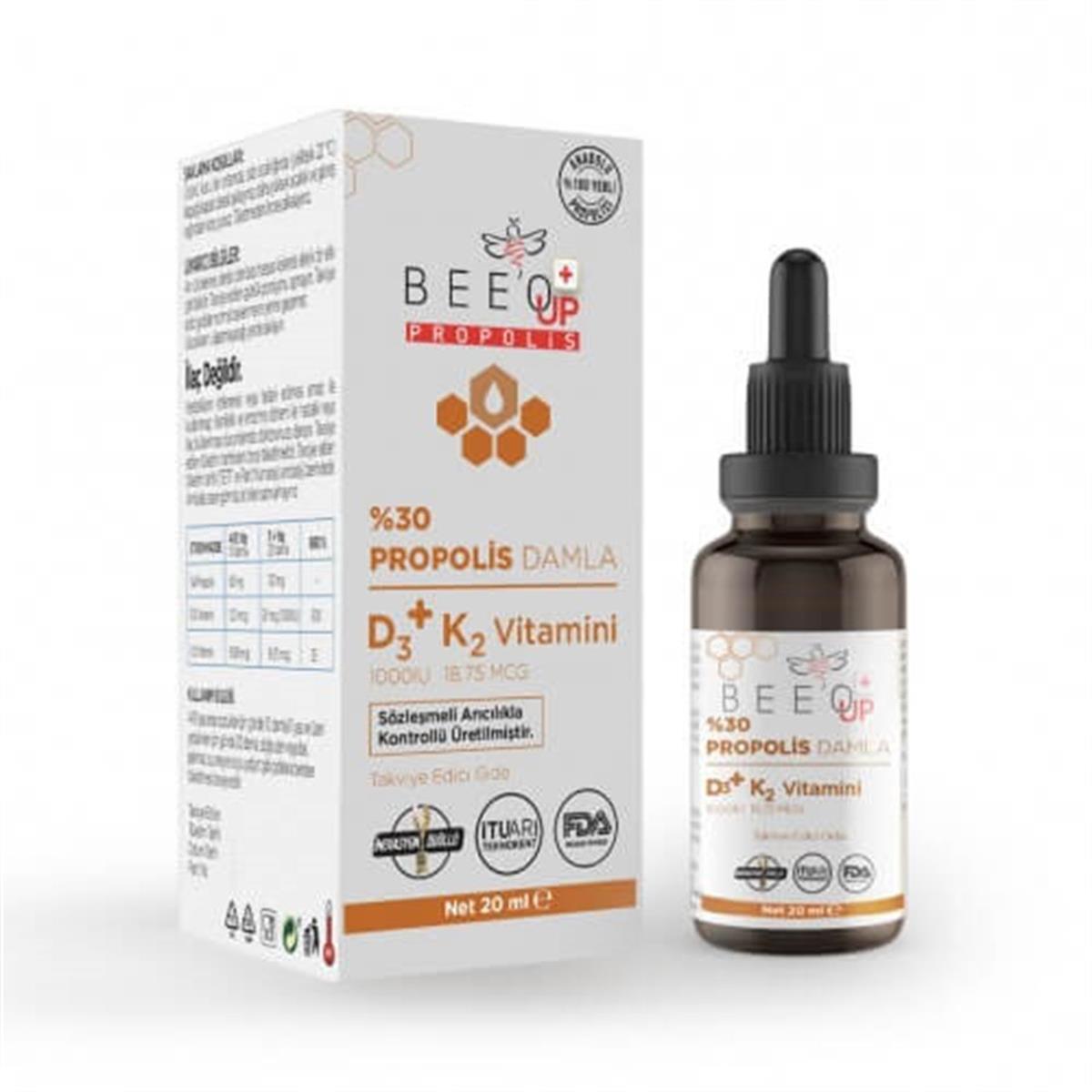 Bee'o Up Propolis %30 Propolis %30 D3 K2 Damla 20 ml