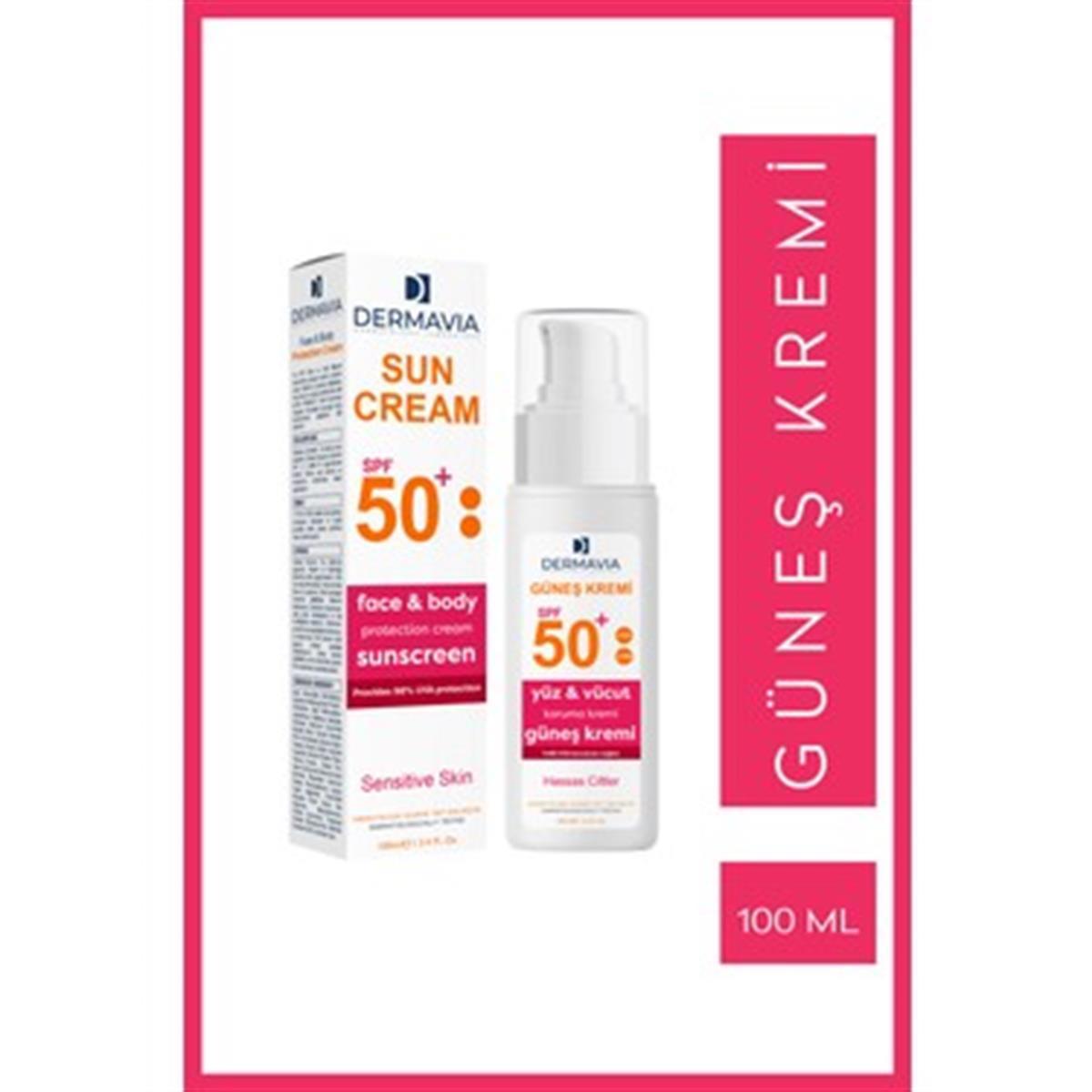 Dermavia Güneş Kremi Hassas Ciltler SPF50+ 100 ml