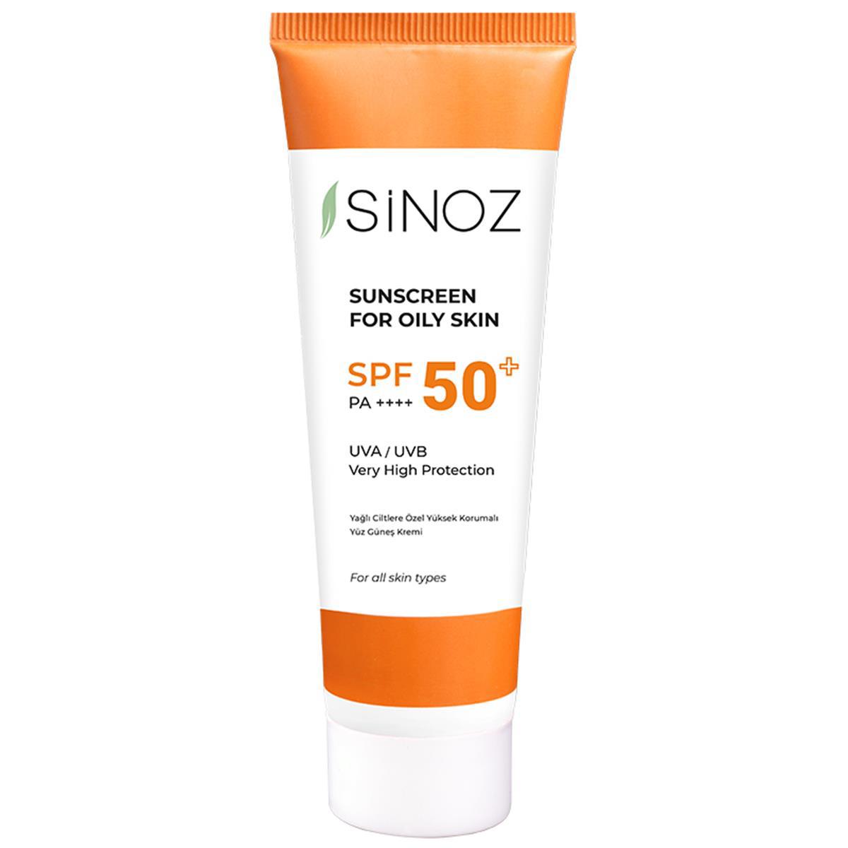 Sinoz Güneş Kremi Yağlı Ciltlere Özel Aydınlatıcı SPF50+ 50 ml