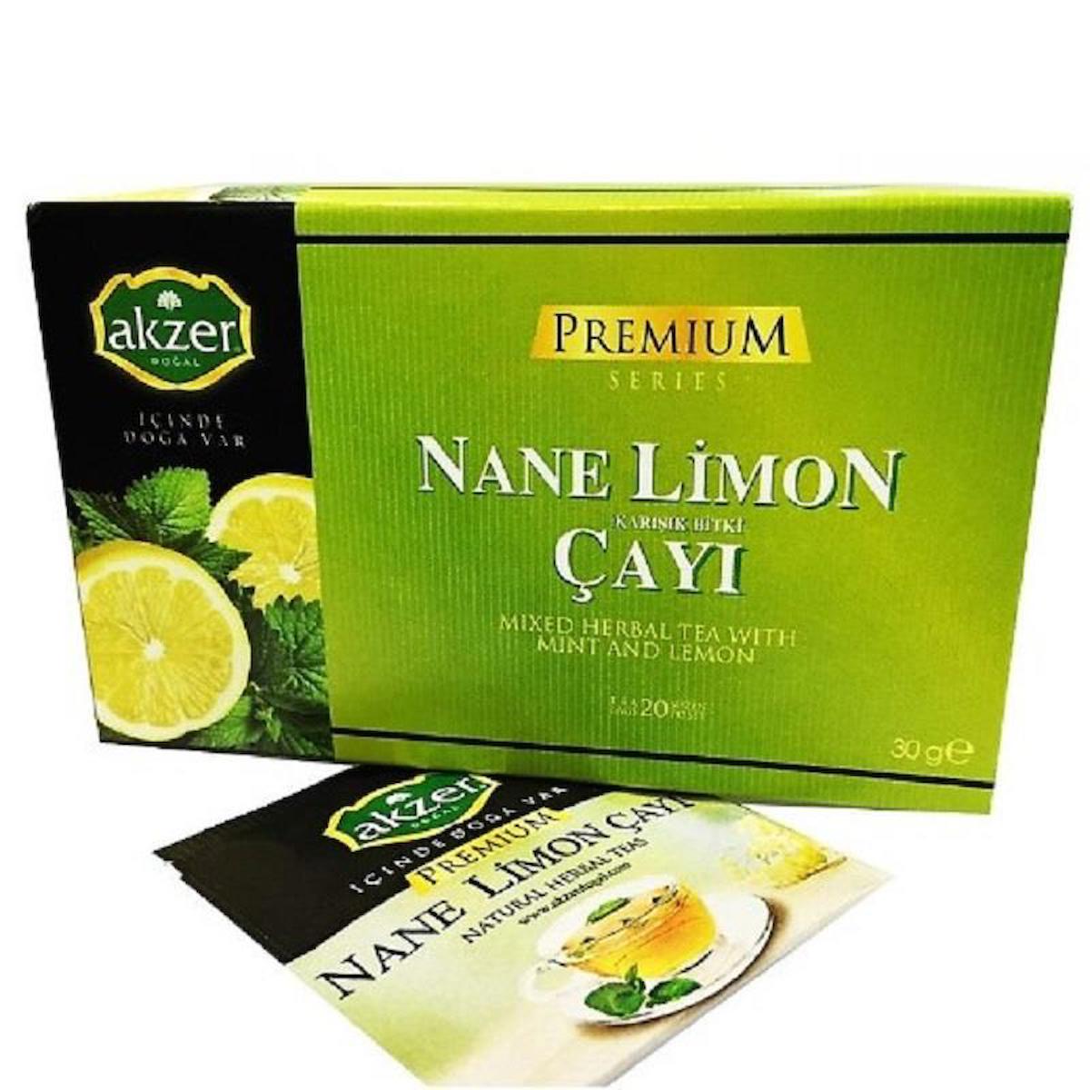 Akzer Nane Limon Çayı 20'li Süzen Poşet