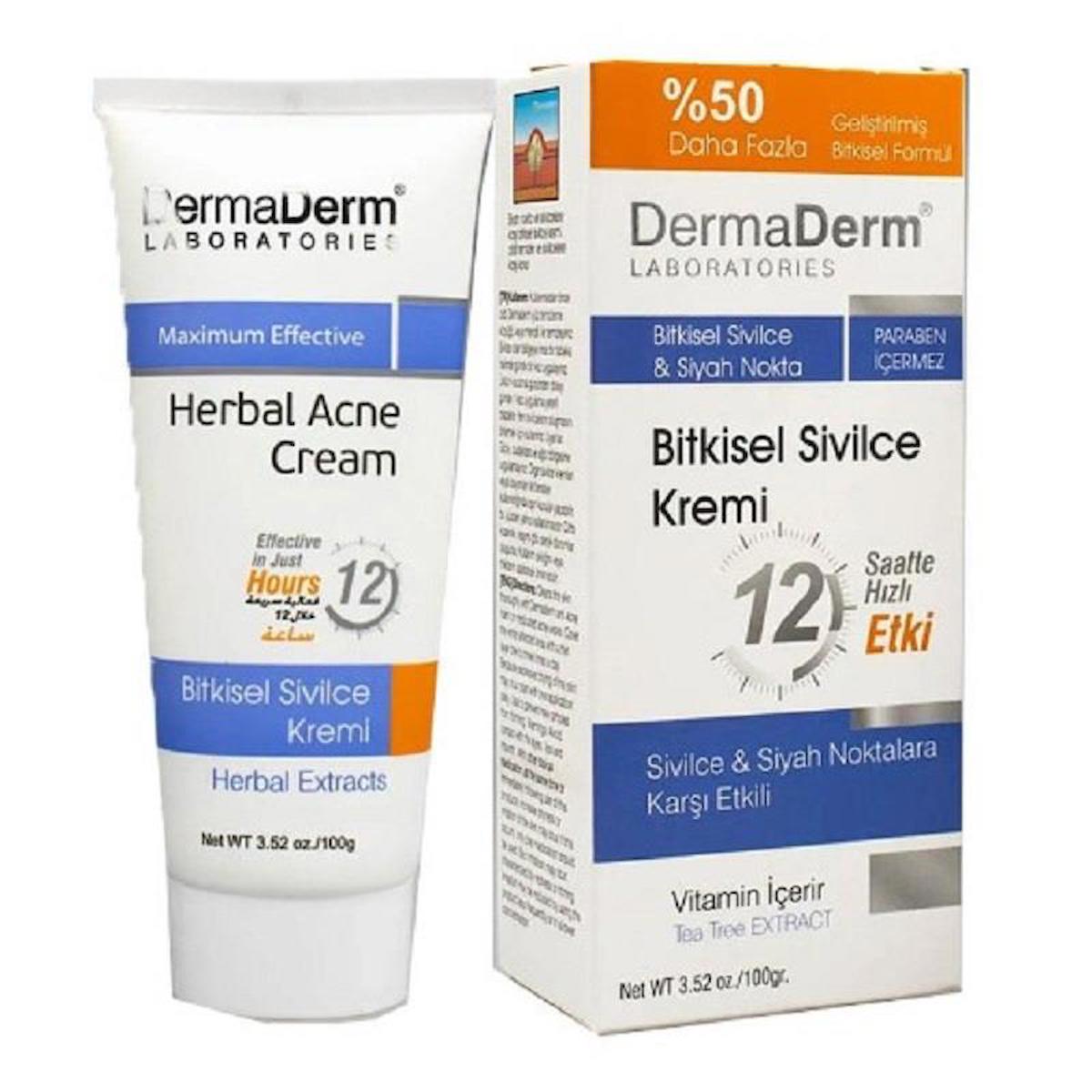 Dermaderm Bitkisel Sivilce Kremi 100 gr