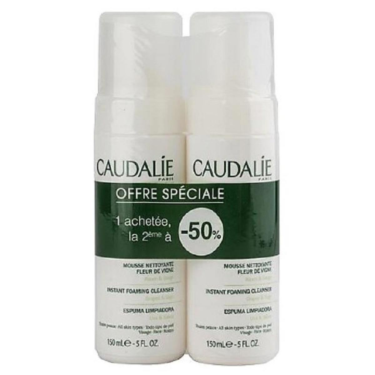 Caudalie Instant Foaming Cleanser 2 x 150 ml - Tüm Cilt Tipleri Için Temizleme Köpüğü - İkincisi %50 İndirimli