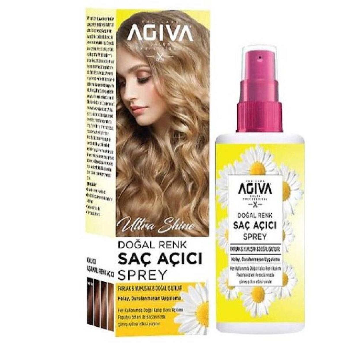 Agiva Ultra Shine Doğal Renk Saç Açıcı Sprey 150 ml