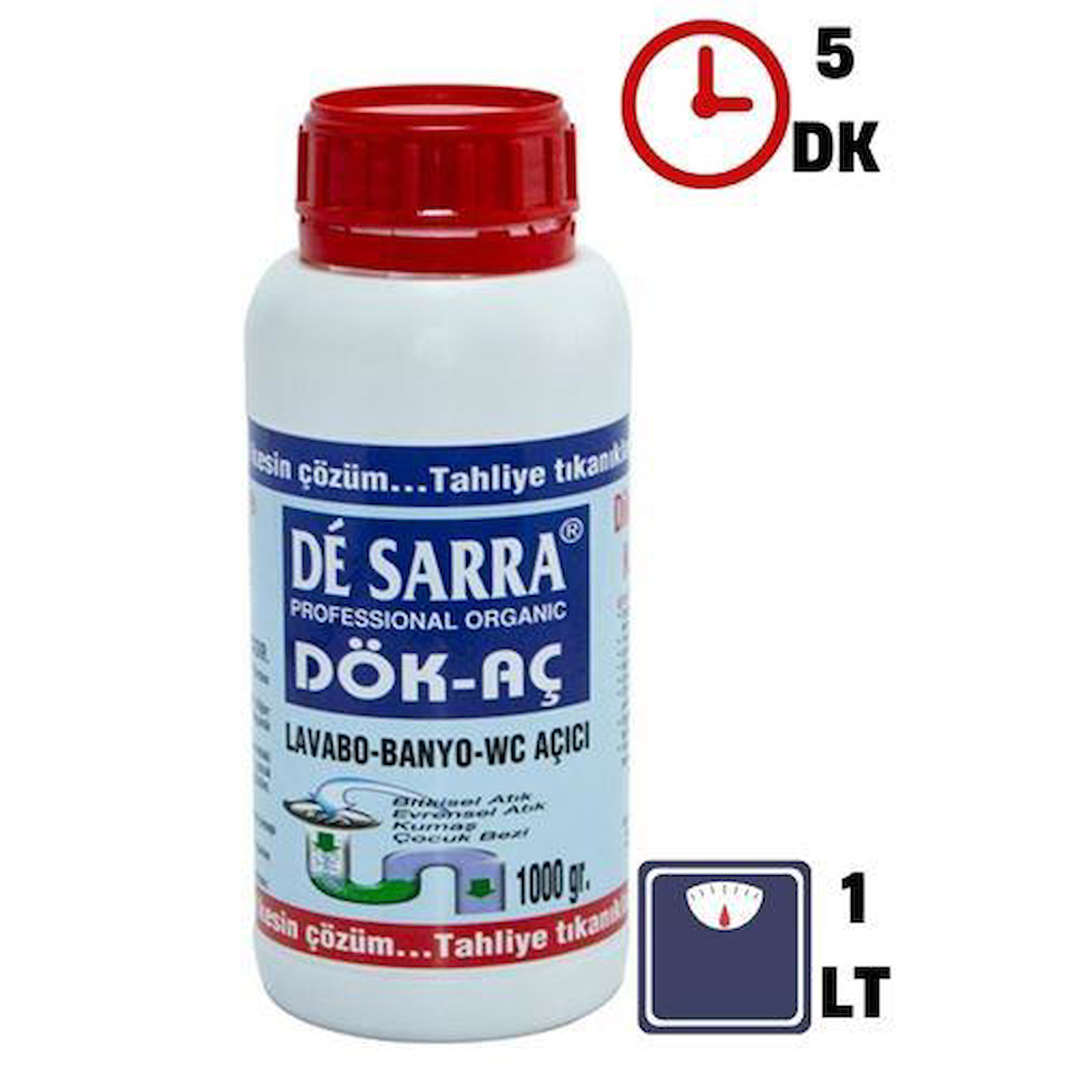 ModaCar De Sarra Profesyonel Lavabo Açıcı 1 Litre	 