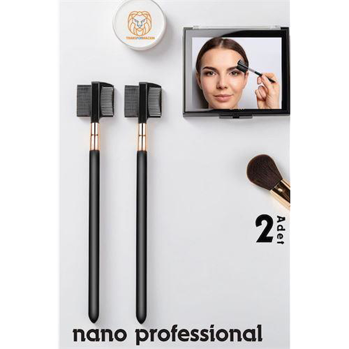 ModaCar Nano Kaş Fırçası Kirpik Tarağı 2 ADET  Absolute Professional 