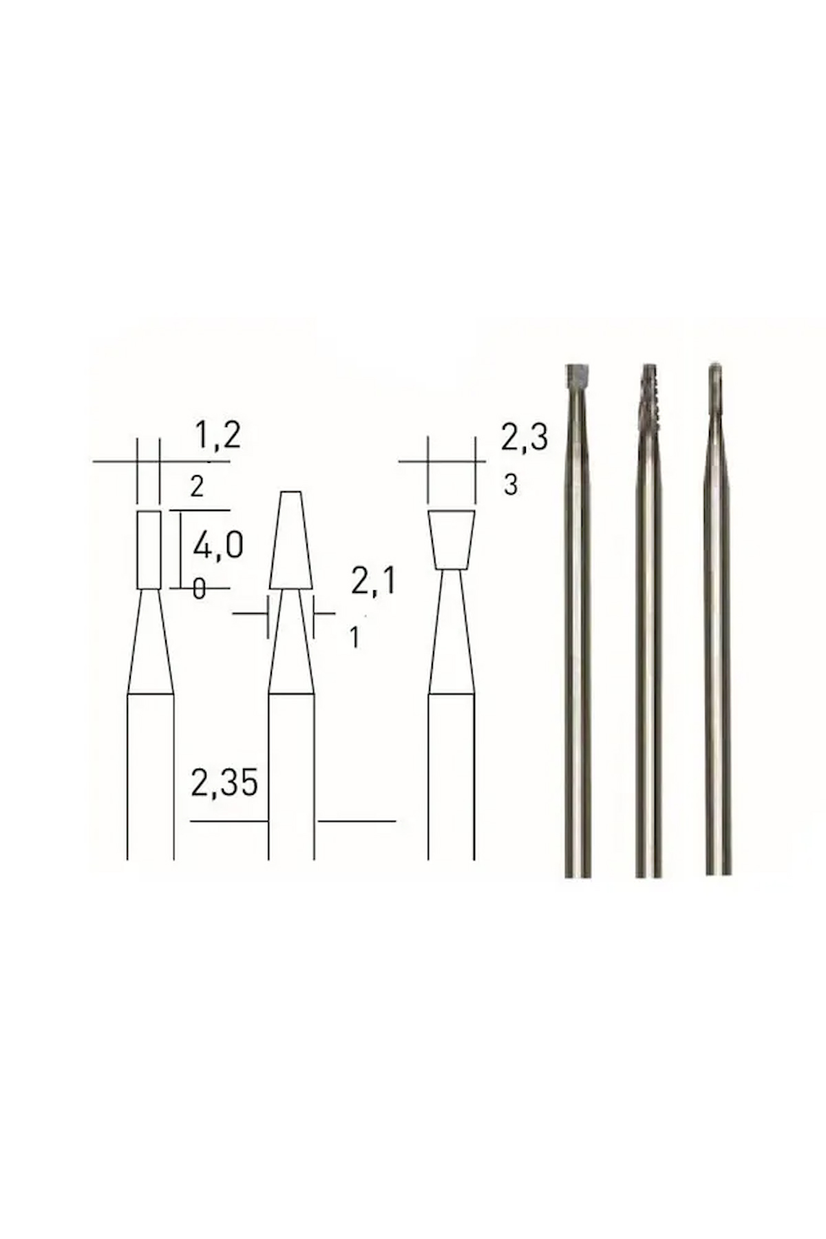 28752 Tungsten Karbürlü Matkap Ve Freze Ucu 3 Lü