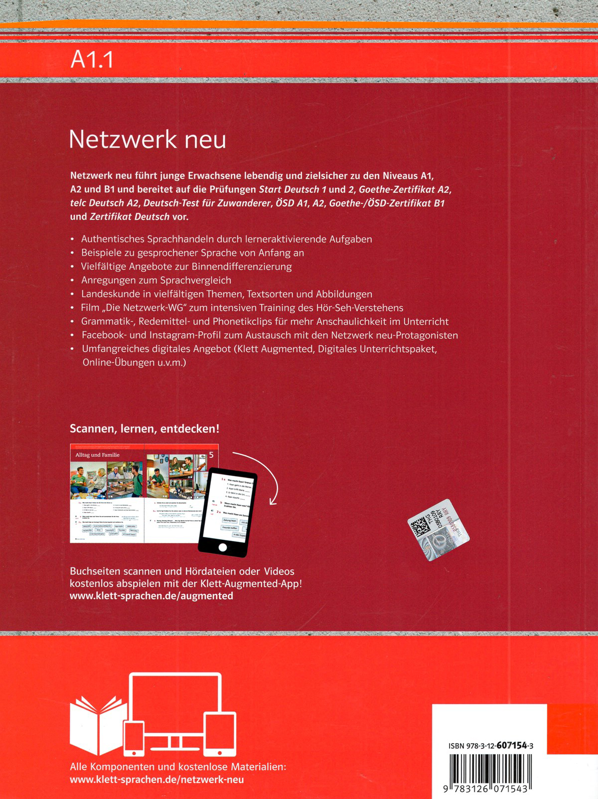 Netzwerk neu A1.1 Kurs- und Übungsbuch mit Audios