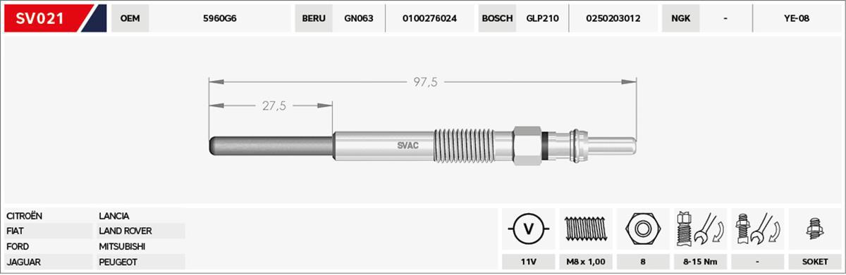 ISITMA KIZDIRMA BUJİSİ 11V FREELANDER II 2.2 td4 06 GN063 0 100 276 024 GLP210 0 250 203 012 6G9Q 6M090 AA 5960.G6