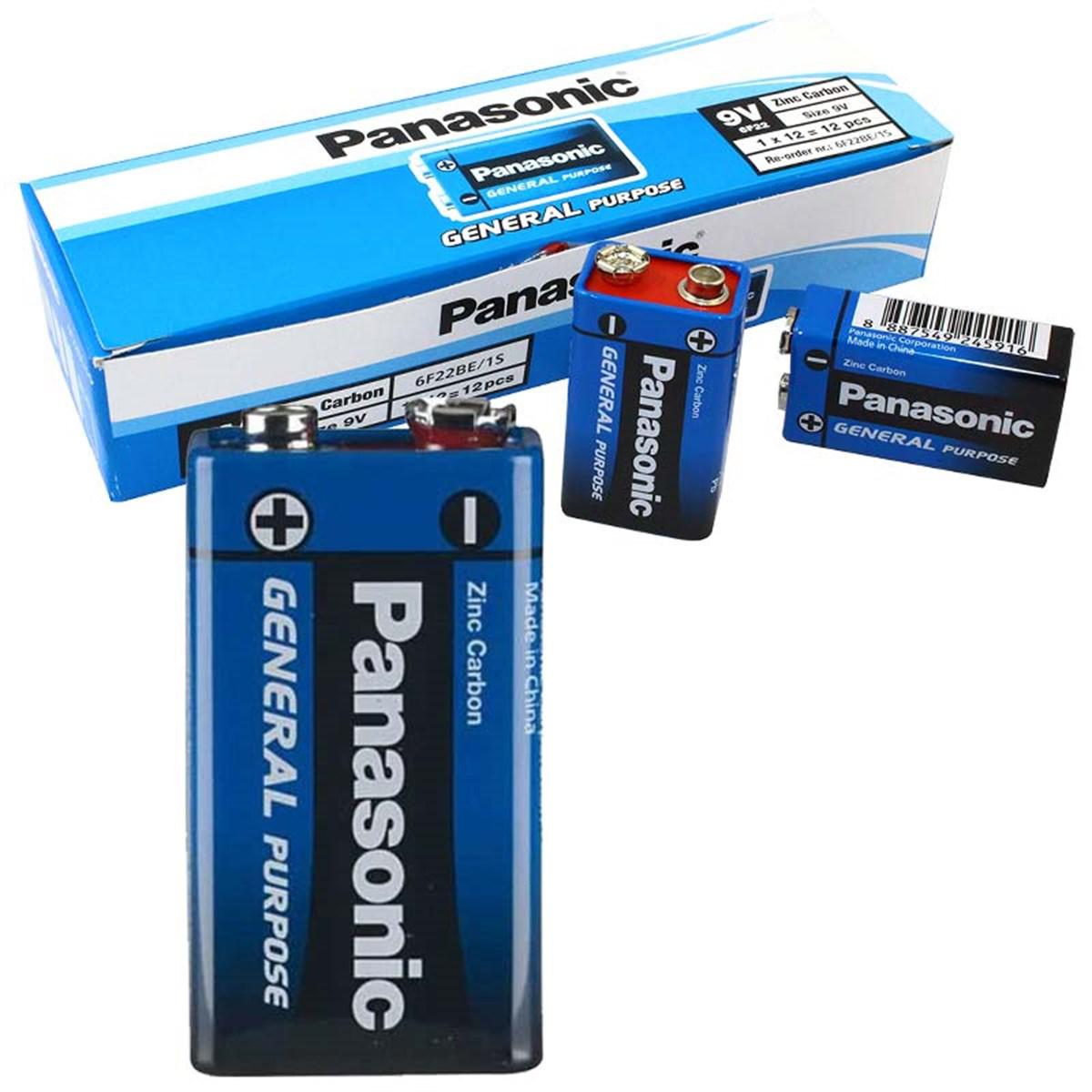 PANASONIC MANGANEZ 9V PİL 12 LİPAKET FİYAT (6F22BE/1S)