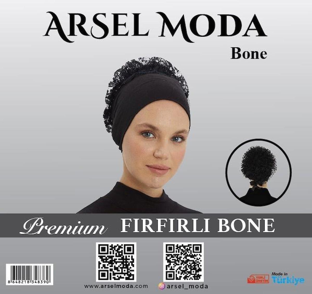 ArSel Moda Premium Fırfırlı Bone Siyah