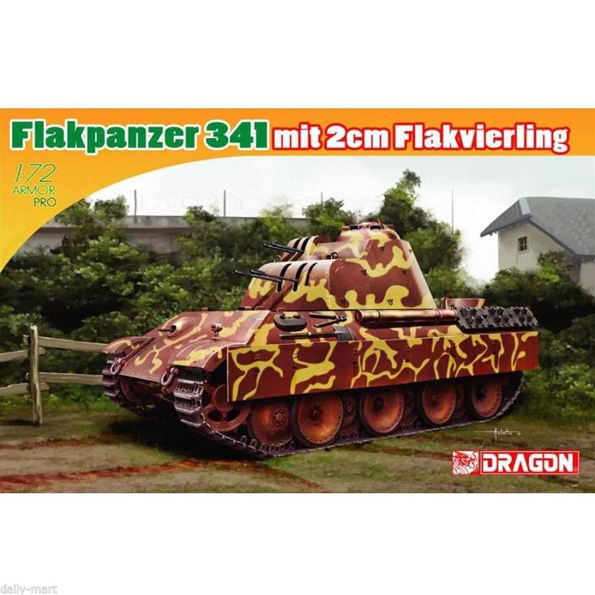 Dragon 7487 1/72 Ölçek 2cm Uçaksavar (Flakpanzer 341) Tankı Plastik Model Kiti